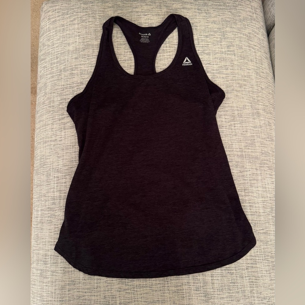 Reebok Racerback Workout Tank Top | Charcoal| Size Medium